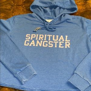 Spiritual Gangster...Hoodie crop sweatshirt.